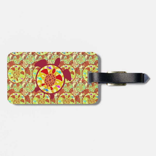Turtle Within Turtle Luggage Tag (Back Horizontal)