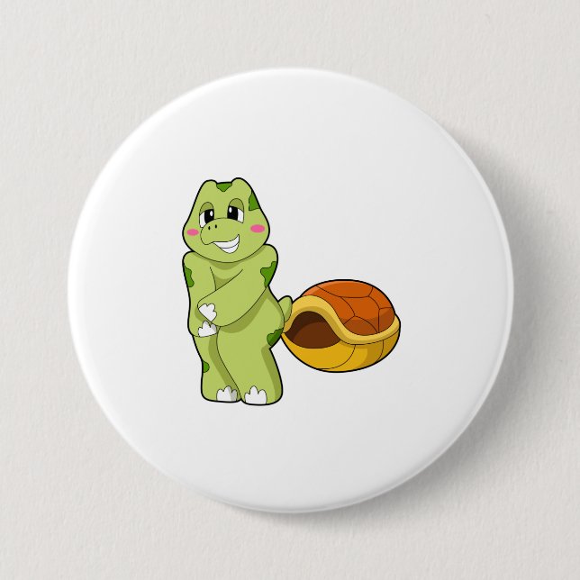 Turtle without Shell Shy.PNG 3 Inch Round Button (Front)