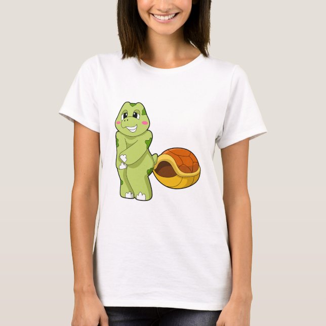Turtle without Shell Shy.PNG T-Shirt (Front)