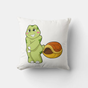 Turtle without Shell Shy.PNG Throw Pillow