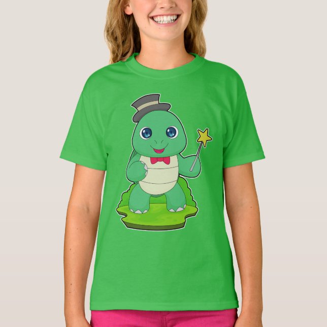 Turtle Wizard Magic wand T-Shirt (Front)