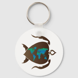 Turtle-world Keychain
