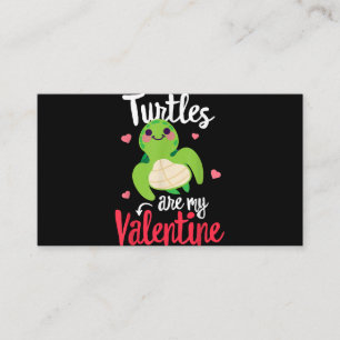 Turtles are my Valentine Funny Valentine's day Sin Enclosure Card