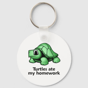 Turtles ate my Homework Keychain