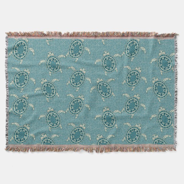 turtles background throw blanket (Front)