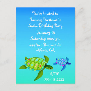 Turtles Birthday Invitation