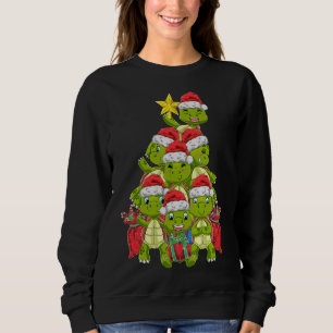 Turtles Christmas Tree Xmas Santa Cute Sea Turtle Sweatshirt