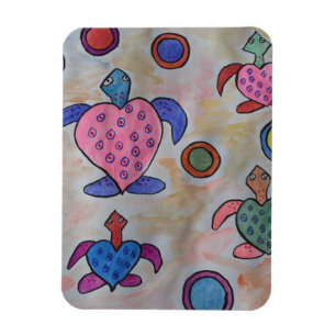 Turtles & Circles Flexible Photo Magnet