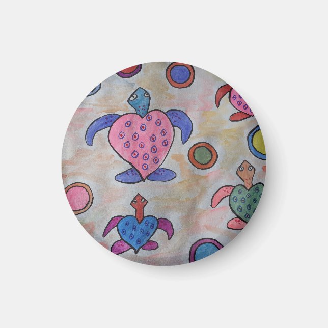 Turtles & Circles Magnet (Front)