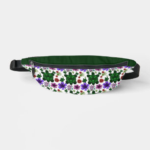 Turtles floral pattern fanny pack