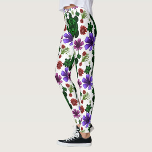 Turtles floral pattern  leggings