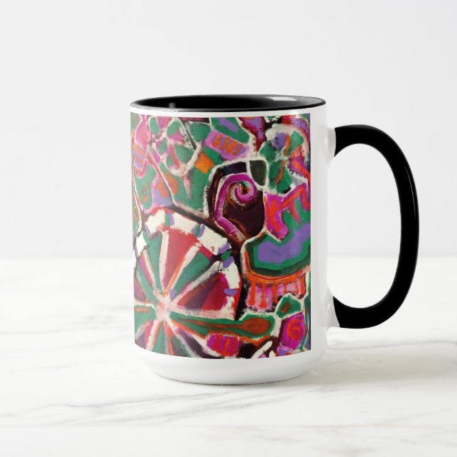 Turtles in Bright colours Classic Mug, 15 oz Mug (Right)
