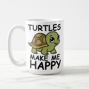 Turtles Make Me Happy Coffee Mug