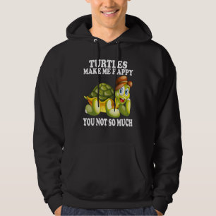 Turtles Make me Happy Cute Turtle Water Turtles Se Hoodie