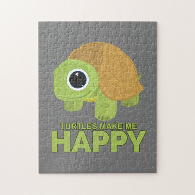 Turtles Make Me Happy Jigsaw Puzzle (Vertical)