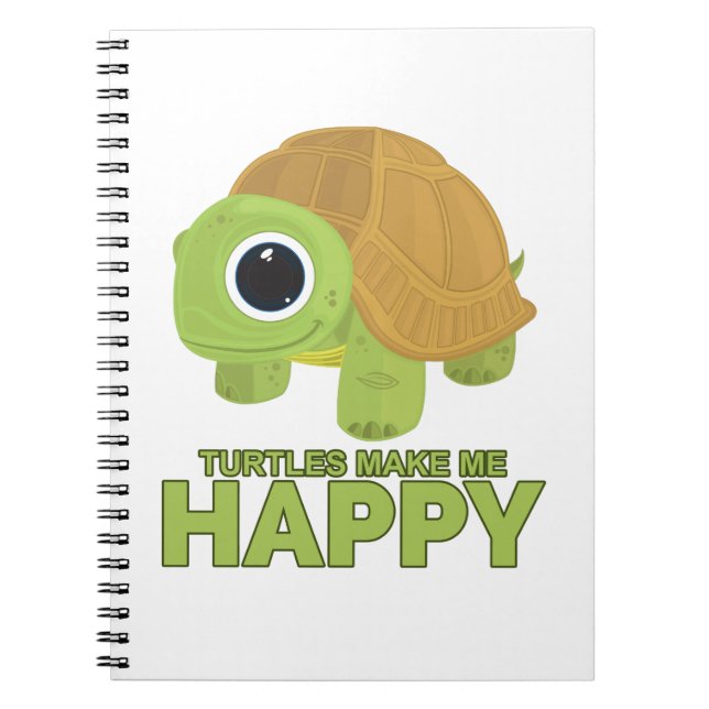 Turtles Make Me Happy Notebook (Front)