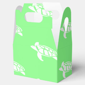 Turtles on Sea Green Favor Box