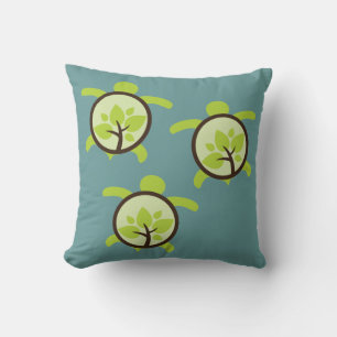 Turtles Organic Planet Custom Cotton Pillows