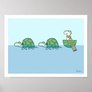 TURTLES PADDLING poster by Sandra Boynton