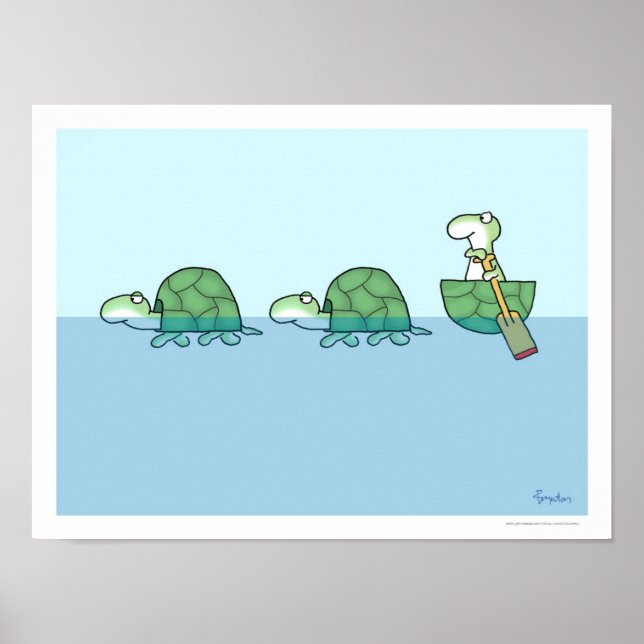 TURTLES PADDLING poster by Sandra Boynton (Front)