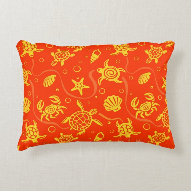 Turtles Pattern Decorative Pillow (Front)