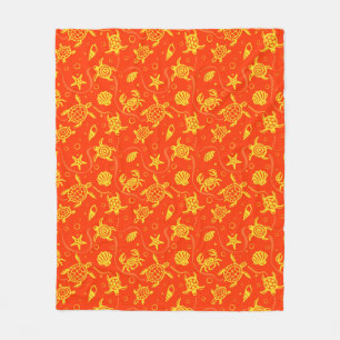 Turtles Pattern Fleece Blanket