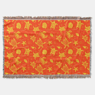 Turtles Pattern Throw Blanket