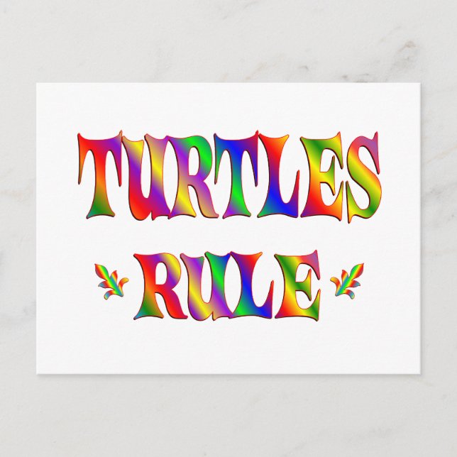 TURTLES RULE POSTCARD (Front)