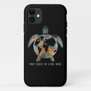 Turtles They Used To Live Here Earth Turtle Lovers iPhone 11 Case