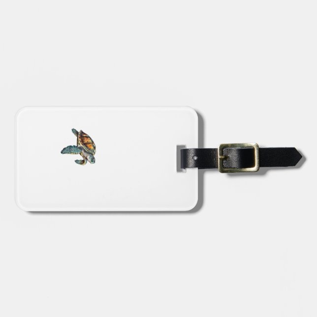 Turtles Underwater Design For Divers Luggage Tag (Front Horizontal)