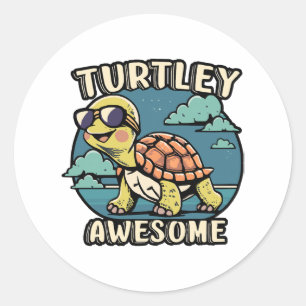 Turtley Awesome Classic Round Sticker