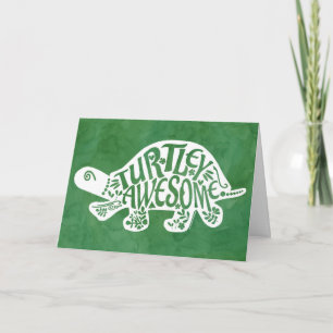 Turtley Awesome Congratulations Card Tortoise
