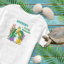 "Turtley Awesome" Cute Personalized Turtle