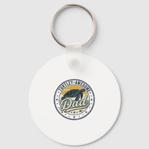 Turtley Awesome Dad Vintage Turtle Shirt Design_1 Keychain