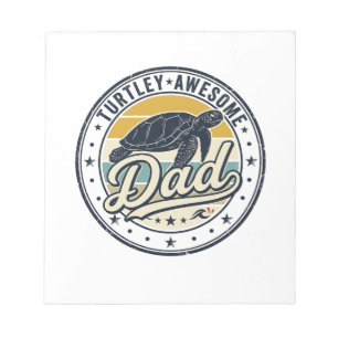 Turtley Awesome Dad Vintage Turtle Shirt Design_1 Notepad