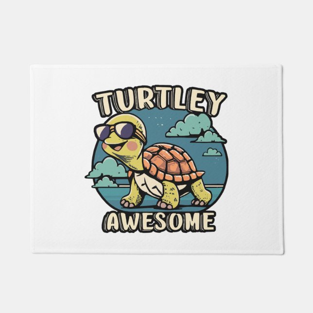 Turtley Awesome  Doormat (Front)
