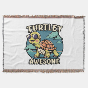 Turtley Awesome  Throw Blanket