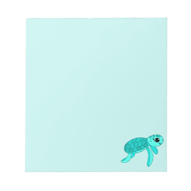 Turtley cool baby sea turtle notepad (Front)