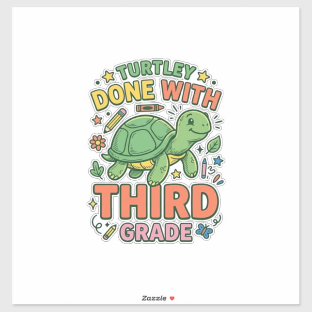Turtley Done With Third Grade Turtle School Shirt_ (Sheet)
