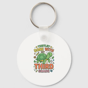 Turtley Done With Third Grade Turtle School Shirt_ Keychain