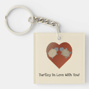 Turtley in Love with You Turtles Keychain