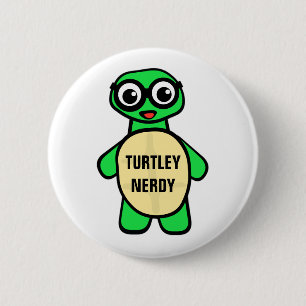 Turtley Nerdy 2 Inch Round Button