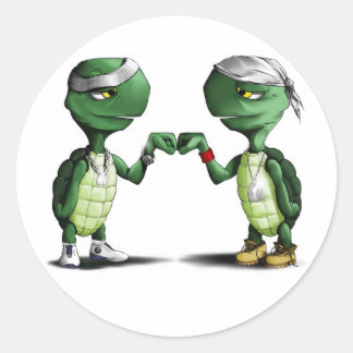 Turttles Classic Round Sticker