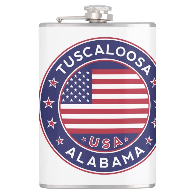 Tuscaloosa, Alabama Hip Flask (Front)