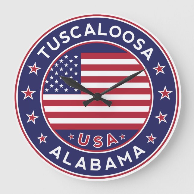 Tuscaloosa, Alabama Large Clock (Front)