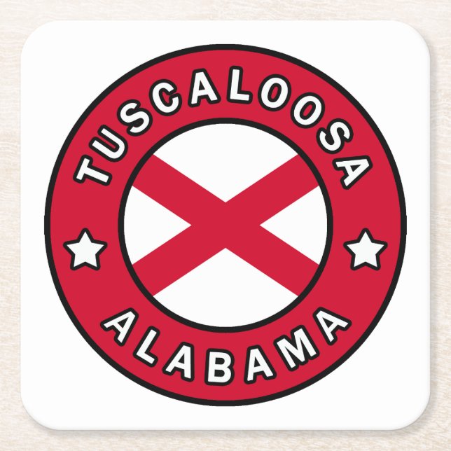 Tuscaloosa Alabama Square Paper Coaster (Front)