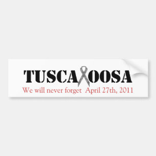 Tuscaloosa with Houndstooth Support Ribbon Bumper Sticker