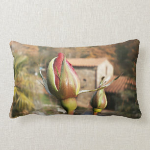 Tuscan autumn rose. Tuscany. Lumbar Pillow