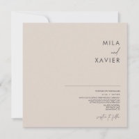 Tuscan Beige | Modern Minimal Wedding Square