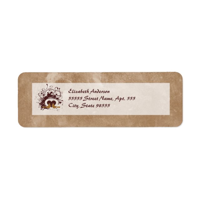 Tuscan Brown Love Birds With Name (Front)